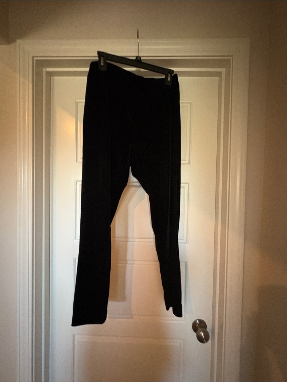 Soft Surroundings Black Velvet Skinny Pants